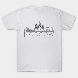 Moscow Minimal Skyline T-Shirt